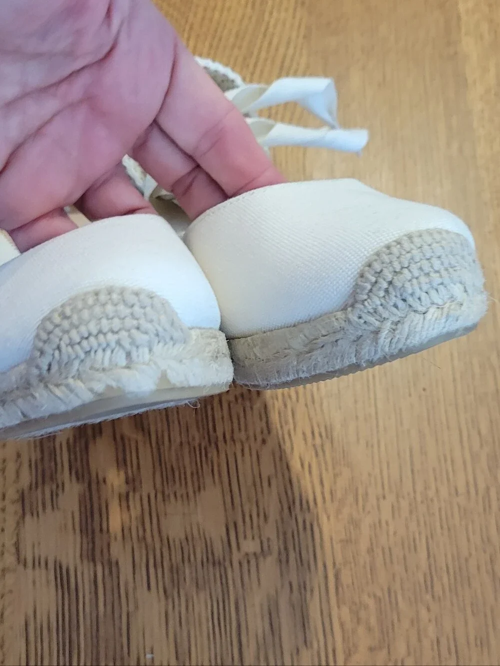 J. Crew Made-in-Spain Lace-up High Heel Espadrilles - Ivory
